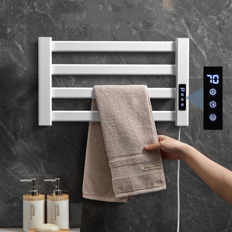 

Intelligent Electric Towel Rack Bathroom Towel Rack Home Free Perforated Wall Mounted Bathroom Towel Drying Rack