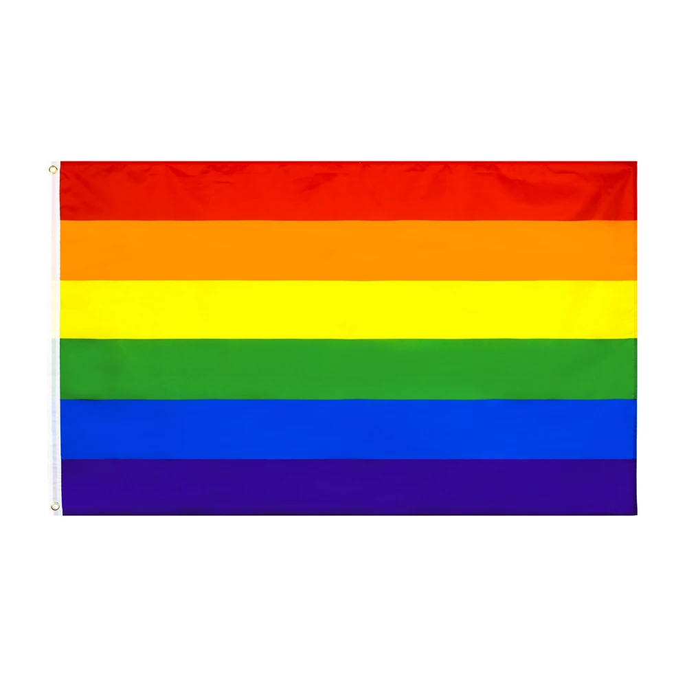60x90cm 90x150cm Polyester Rainbow Flag Large LGBT Pride Flag  Pride Peace Flags Outdoor Banner Party Supplies Hanging Flag