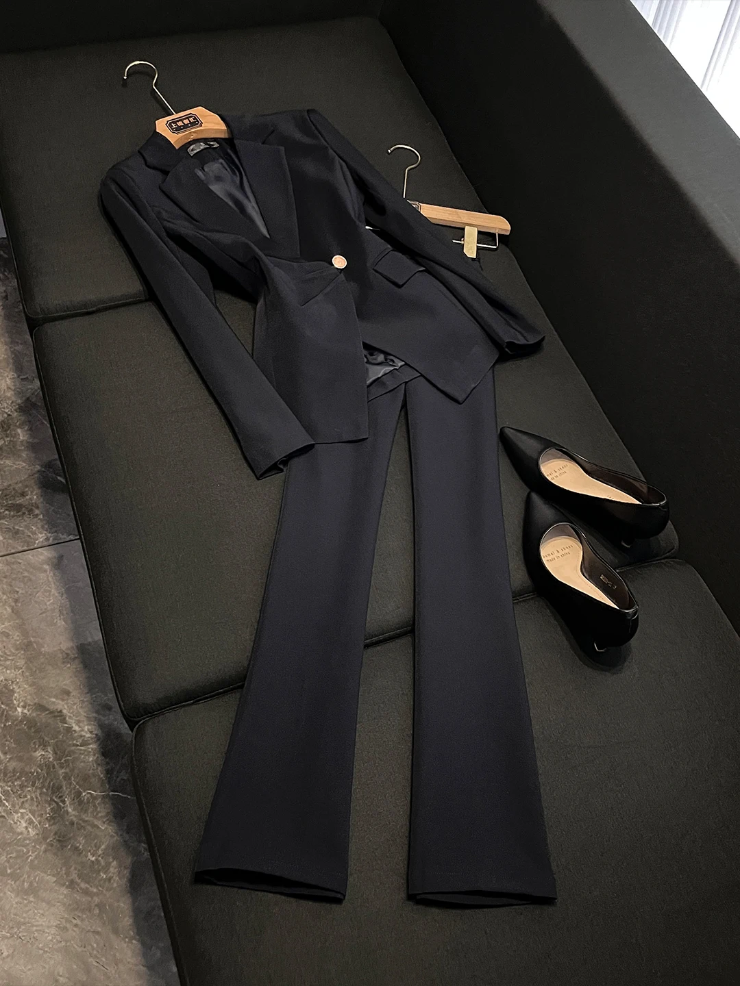Blue Suit Set 2025 Autumn Winter High-End Ele Workwear Formal Outfit OK4 Premium Quali Ladies' Ensemble Profional Look