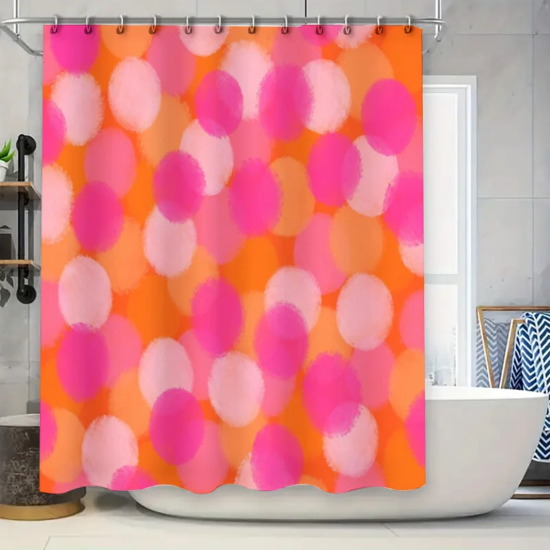 

Занавеска для душа с абстрактным цветочным узором, водонепроницаемый декор для ванной комнаты, современный фермерский дом, художественная тканевая подкладка с принтом