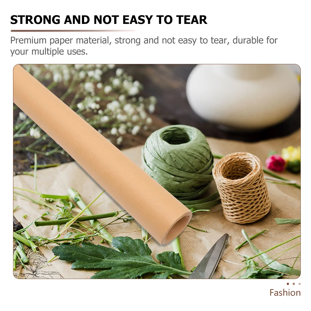 1 Rolle robuste braune Bastelpapierrolle zum Selbermachen, Verpacken, Geschenkverpacken, Blumenstrauß, dekorative Kunst, Kunsthandwerk