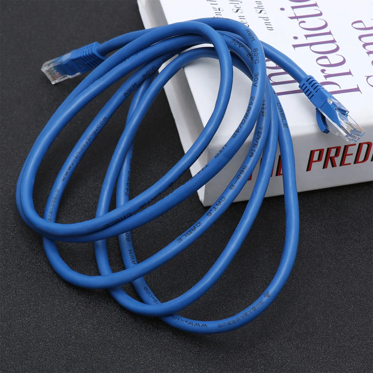 

2M Cat6 Ethernet Cable Blue 1000Mbps Lan Network Cable For Router Switch Pc Gold-Plated Bare Copper Conductor
