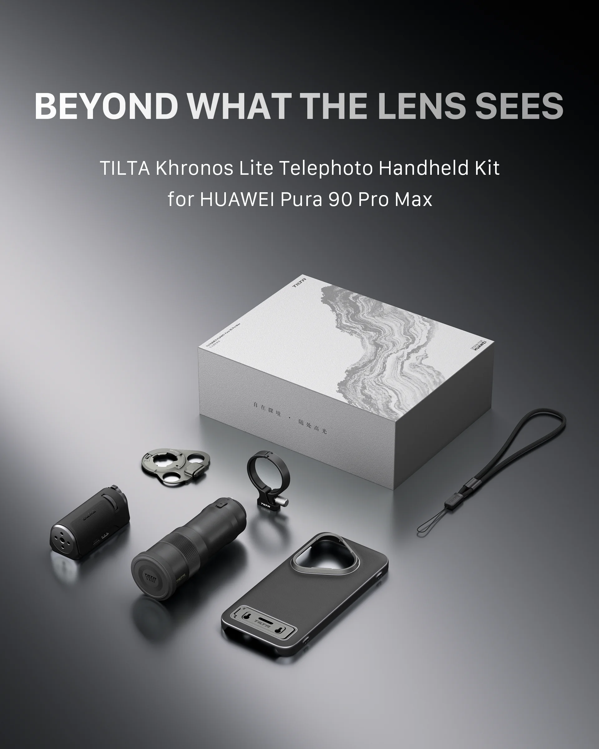 TILTA für HUAWEI Pura 90 Pro/Pro Max Teleobjektiv-Handheld-Kit DESIGN mit Fokusgriff 3,33x Telekonverter-Objektiv TKL-H80 – Detail 4