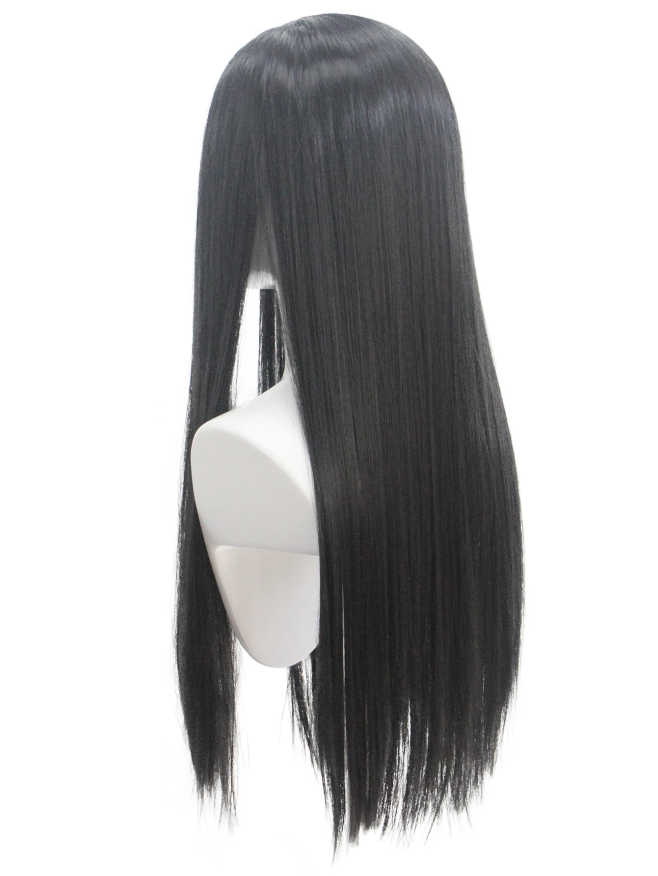 the Addams Family Movie Character Black Long Straight Synthetic Wig for Halloween Cosplay Wig Fit for Movie Show image 5