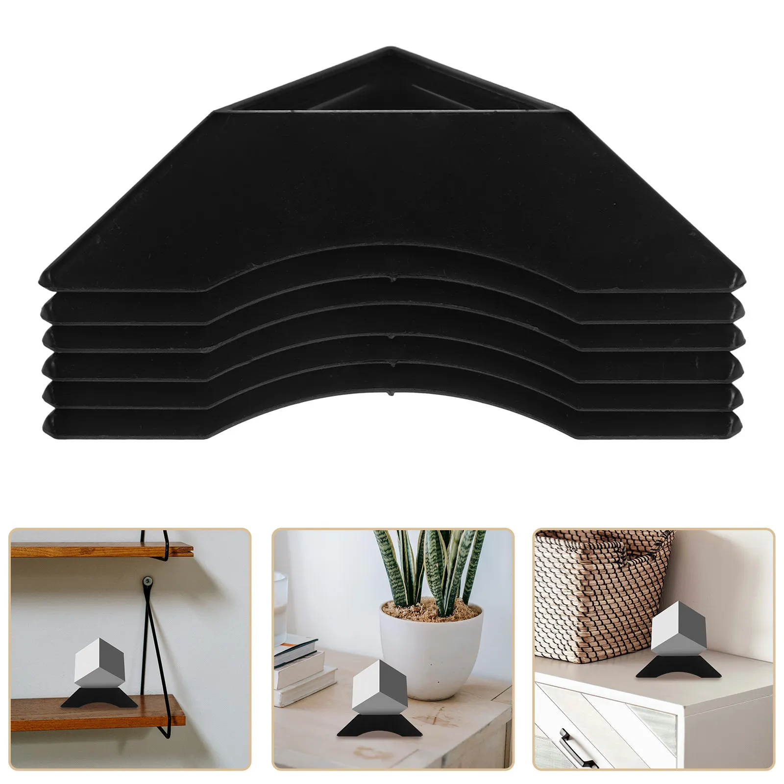 20 قطعة من قواعد العرض البلاستيكية المثلثة لعرض مكعبات الألغاز على سطح المكتب