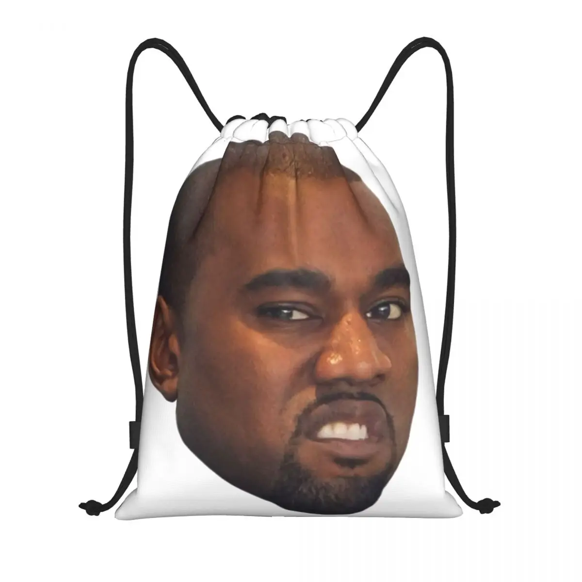 

Custom Funny Kanye West Meme Drawstring Backpack Bags Men Lightweight Rapper Music Producer Gym Sports Sackpack Sacks for Yoga