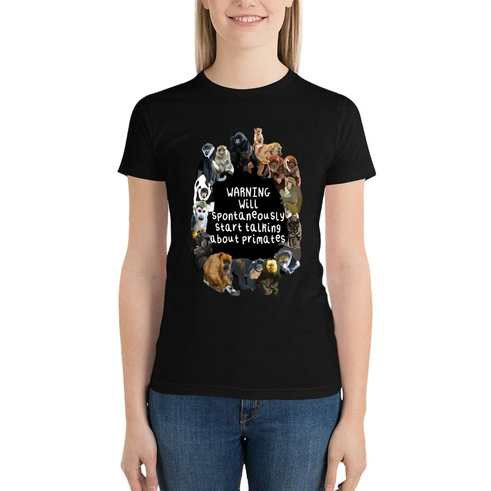 Will Spontaneously Start Talking About Primates T-Shirt cute tops clothes for woman