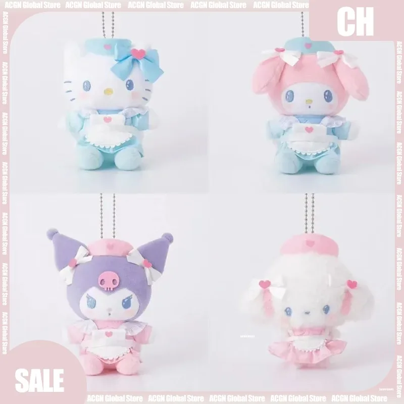 

10cm Sanrio Nurse Series Plush Toy Kuromi Hello Kitty Plushie Kawaii Melody Bag Pendant Soft Stuff Accessories for BIrthday Gift