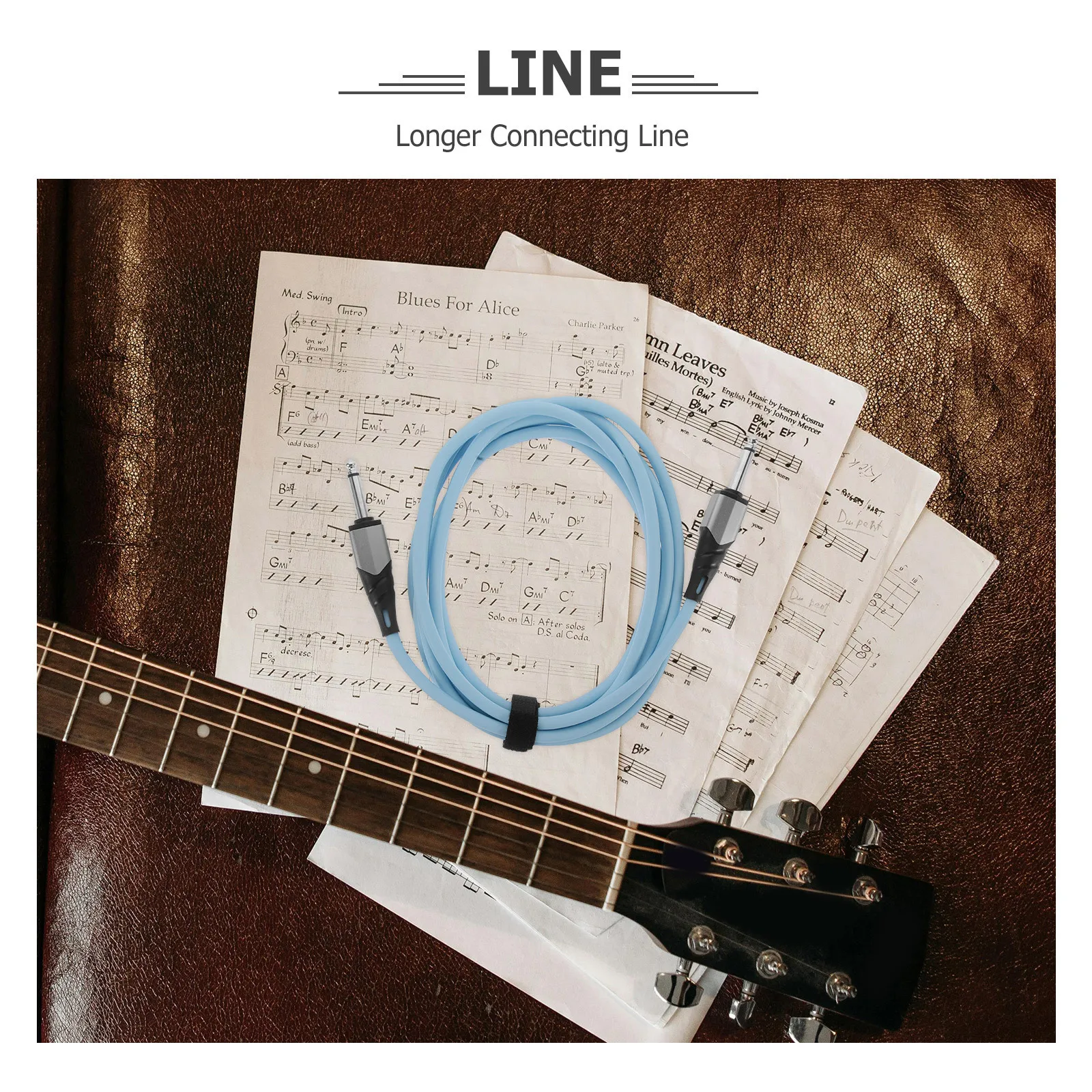 

3M Electric Guitar Cable Noise Cancellation PVC Bass Guitar Wire 6.5mm Jack for Instrument Amp Pedal Live Recording Sound