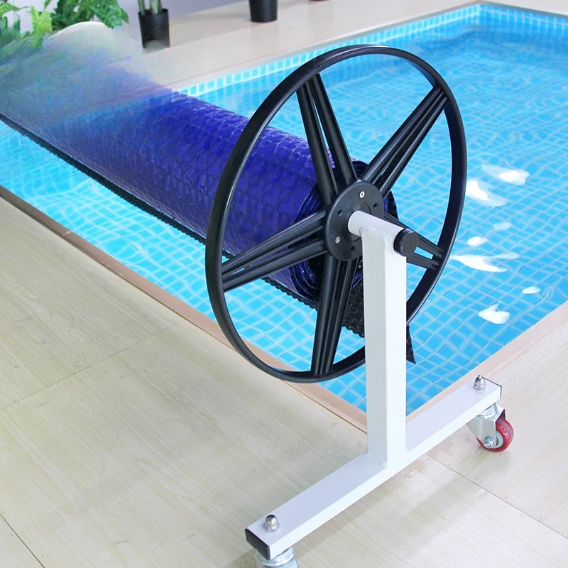 

Rewinder, pool cover reel, cover film tightener, effectively saving time and manpower
