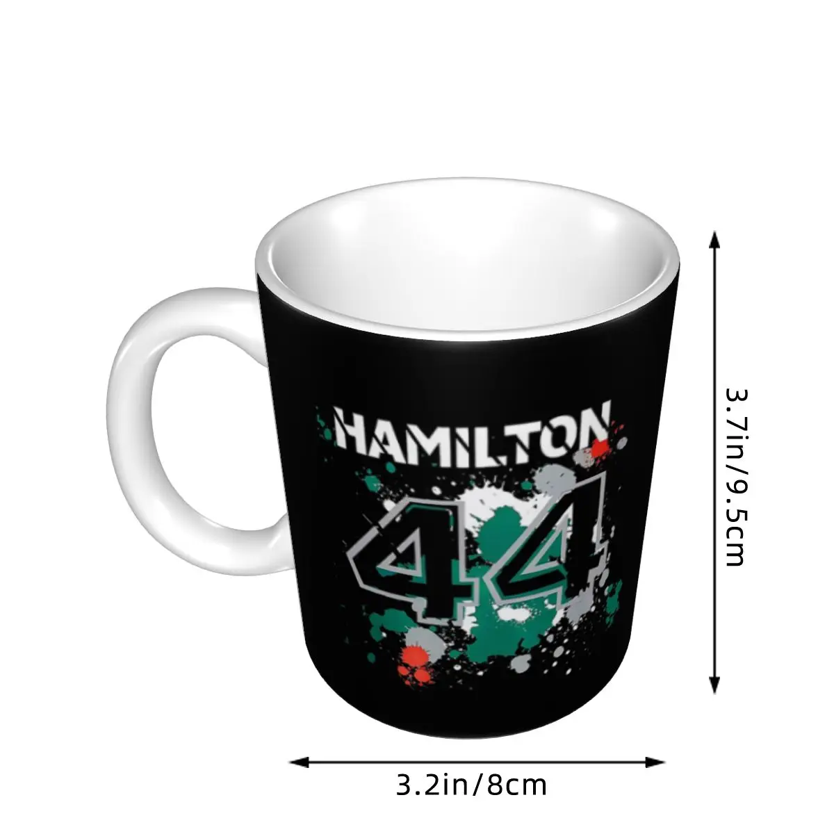 لويس هاميلتون 44 كوب مضحك أكواب القهوة السيراميك أكواب الشاي كوب حليب درينكوير هدايا للمرأة الرجل #2