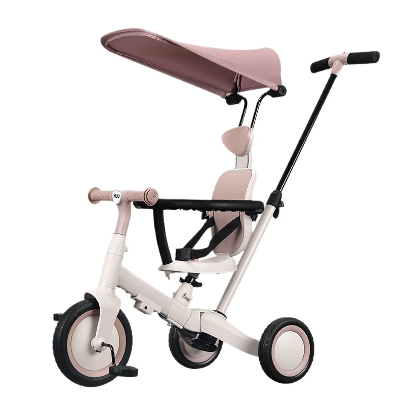 

Children's Pedal Tricycle Outdoor Stroller with Sunshade Multi-function Children's Balance Bike Multi-mode children's scooter