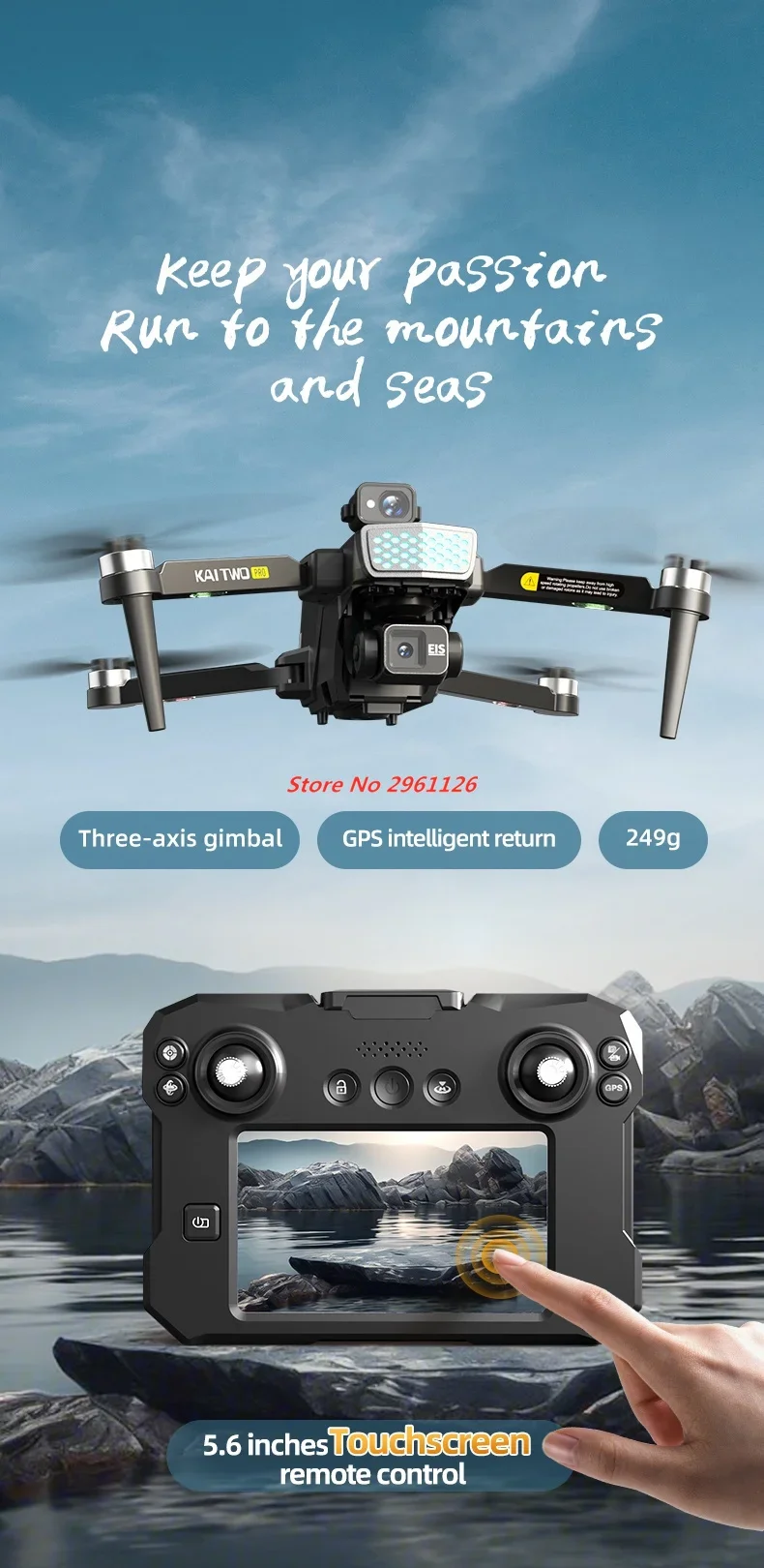 

Профессиональная камера 8K HD, 3-осевой подвес с защитой от сотрясений, бесщеточный складной квадрокоптер, 3-осевой подвес 8K ESC, 5,6-дюймовый дрон для фотосъемки