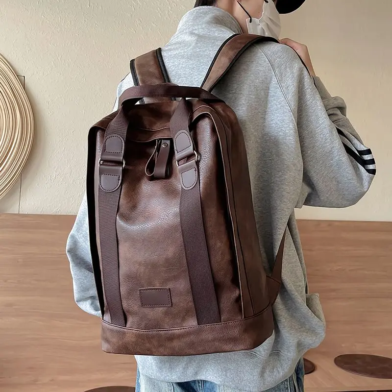 New Style Korean Version Backpack Male Fashion Fallow Large Capacity Gentleman Backpack Pupil School Bag Laptop Bag