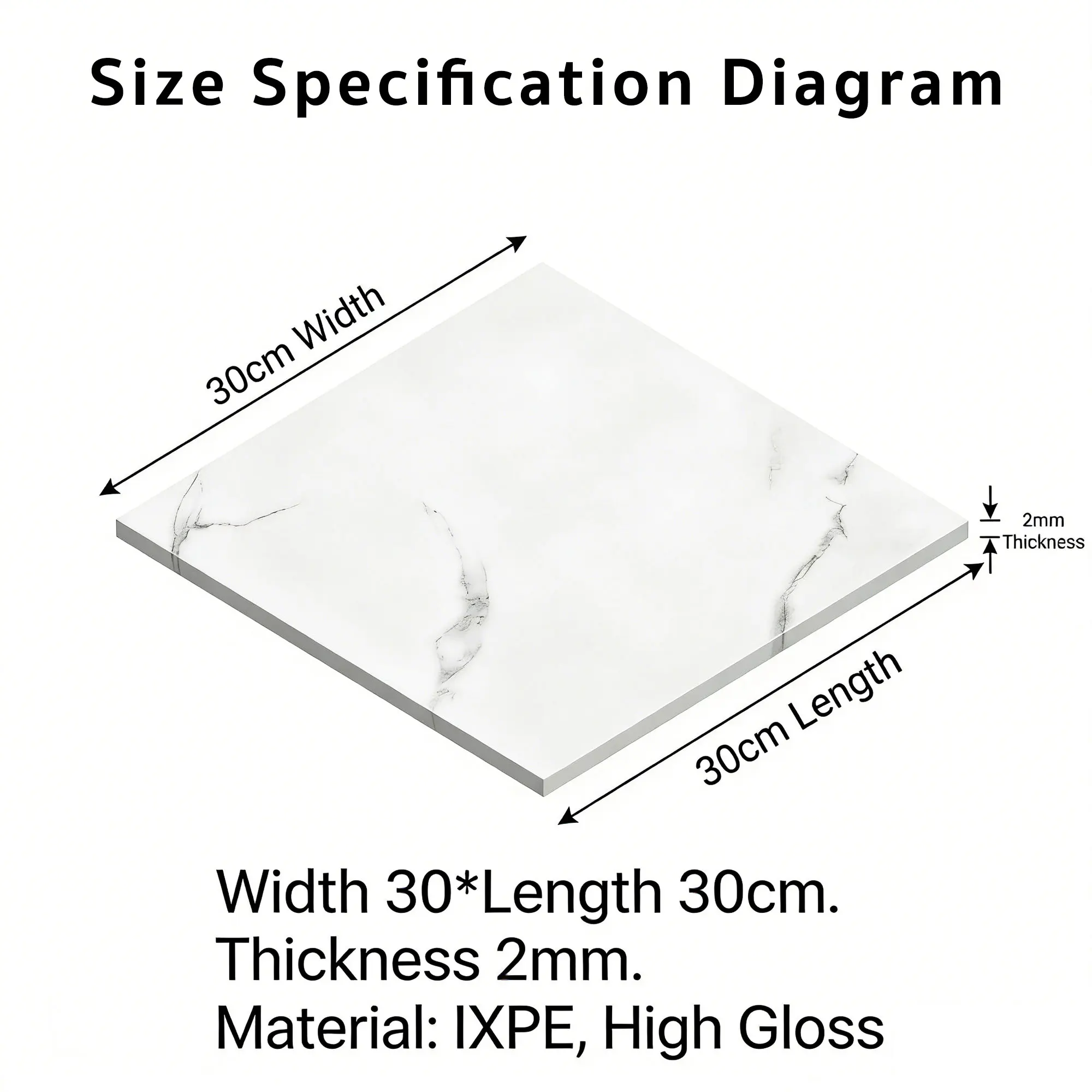 

10/20pcs Marble Peel and Stick Waterproof IXPE Shower Wall sticker Bathroom Backsplash Tile Stick on Wall for Bedroom Kitchen
