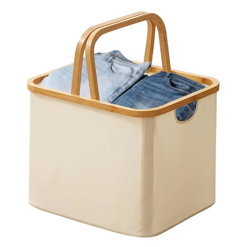 

Clothes Hamper Basket Ood Handle Dirty Clothes Basket Clothes Storage Organizer Clothing Washing Basket Large Basket Oxford