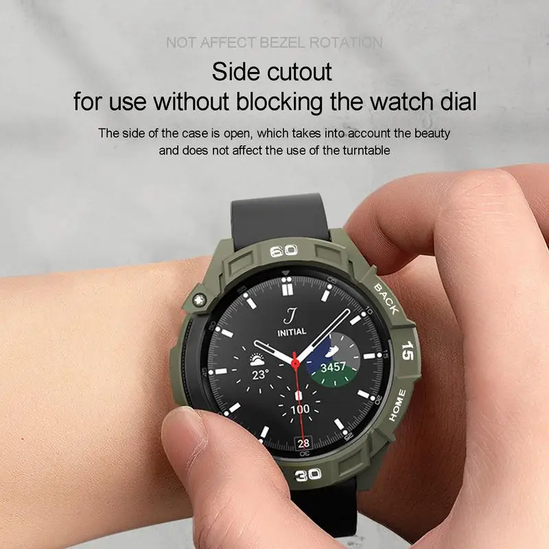 Case Compatible For Watch 4 Classic 46mm Smart Watch Cover TPU Screen Protector Stylish Watch4 Accessories