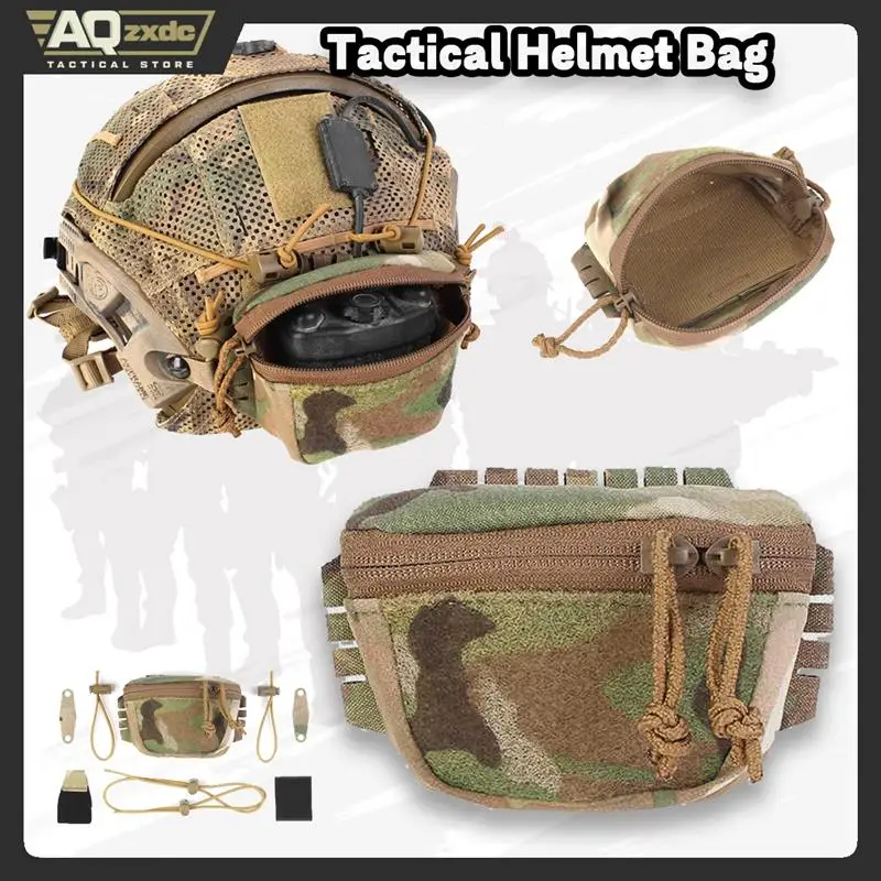 

AQzxdc Tactical SC Helmet Bag Tactical Helmet Battery Pack Counterweight Pack UA92 Universal Helmet Bag for Airsoft Gear