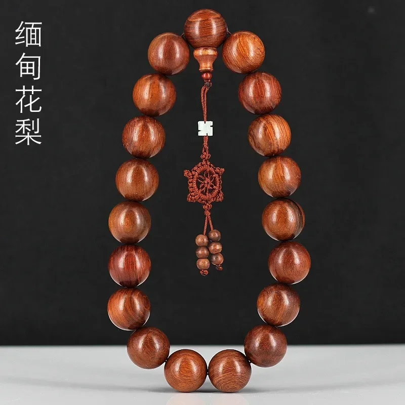 

Myanmar flower pear Buddha bead car hanging hand-held rosary wood car rearview mirror pendant accessorie mahogany car accessorie