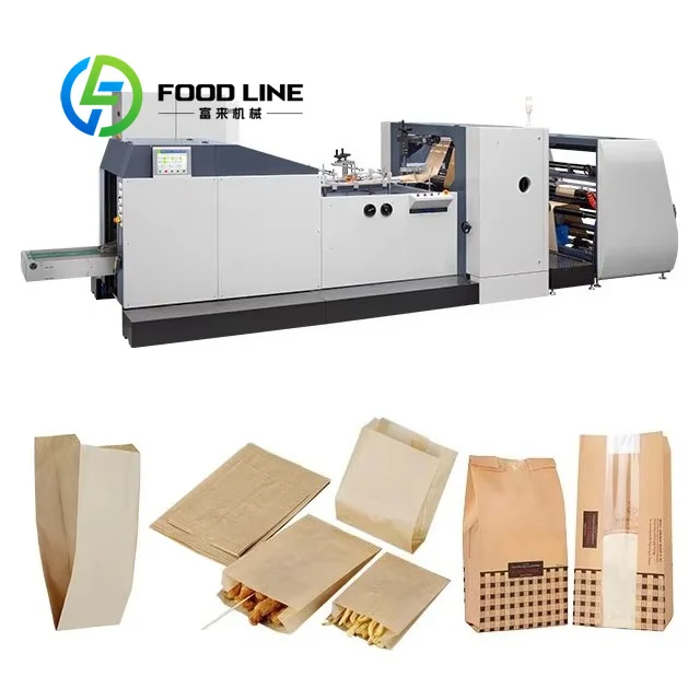 Fully Servo Paper Bag Making Machine With Automatic Paper Feeding To Reduce Labor For Grocery Paper Carry Bag Manufacturing