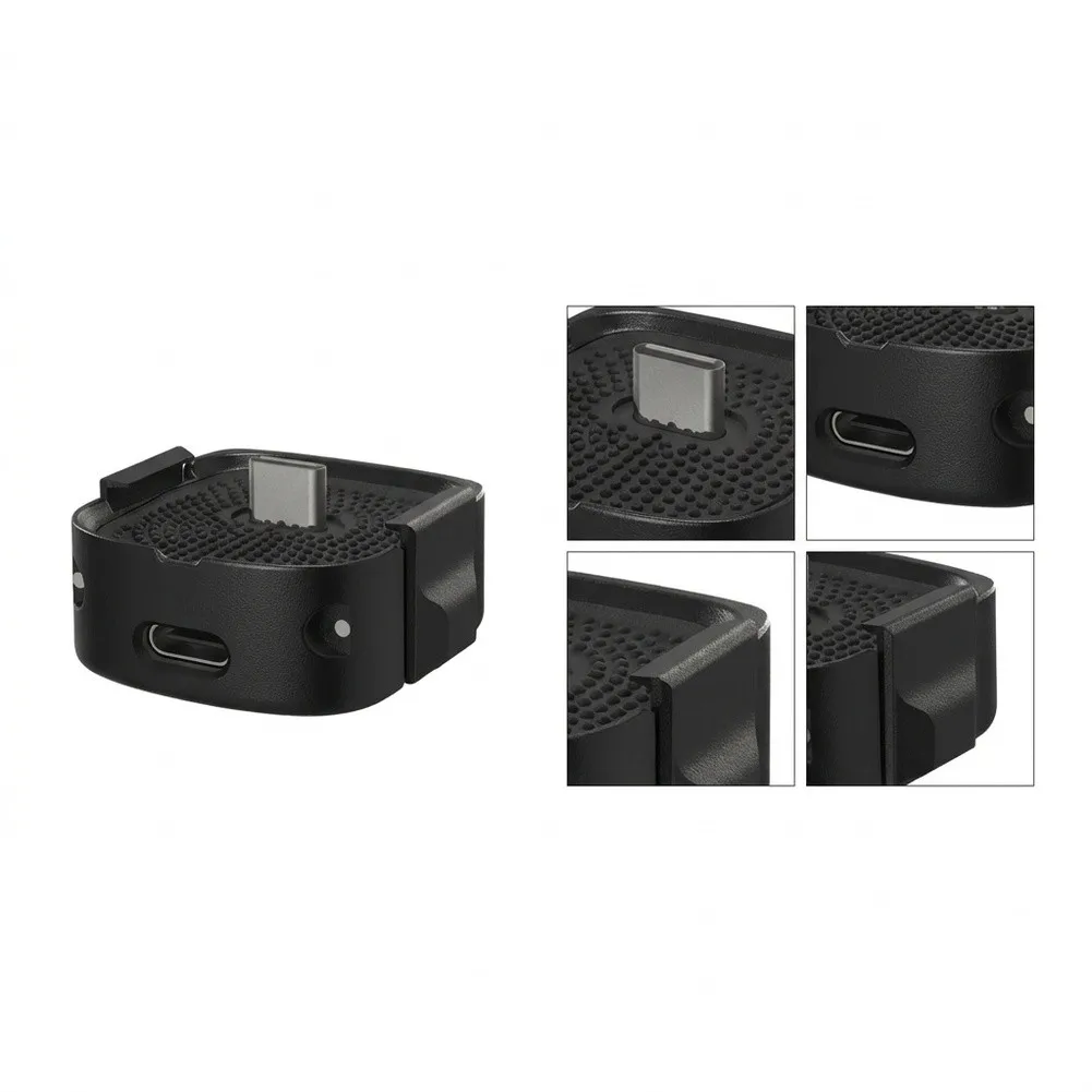Metal Rechargeable Adapter Base For Insta360 Luna For Ultra Desktop Charging Station Compact Black For Action Camera Accessory
