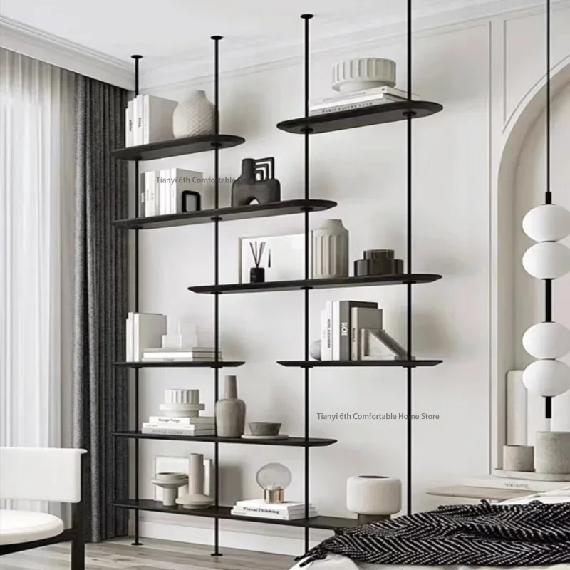 Bibliothèque au design minimaliste pour gagner de l'espace, bibliothèque de rangement moderne, salon