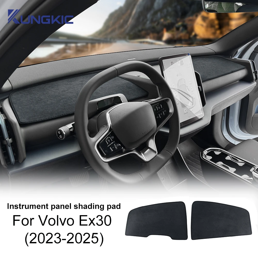 

For Volvo EX30 2023 2024 2025 Car Dashboard Cover Pad Sun Shade Avoid Light Mat PU Leather Anti-UV Accessories LHD RHD