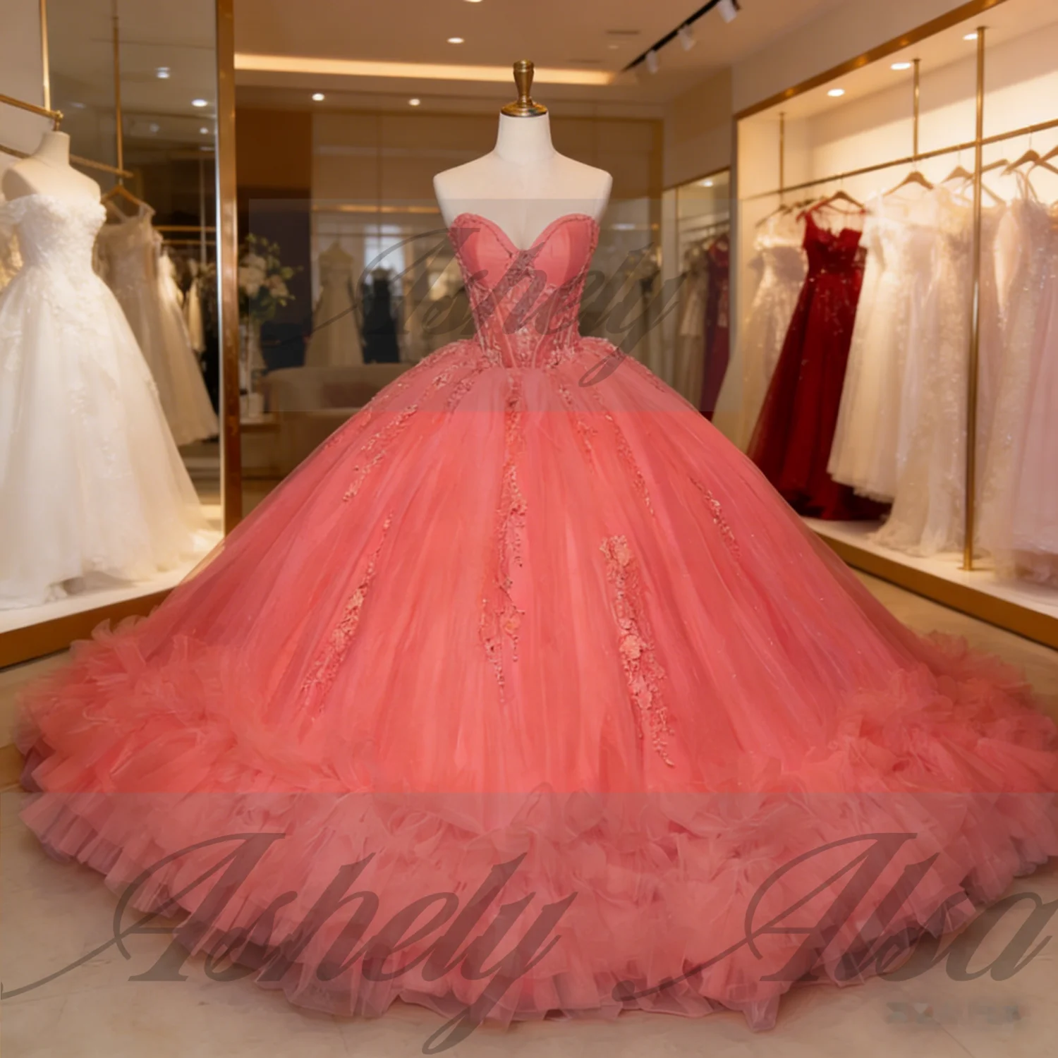 Elegant Coral Prom …