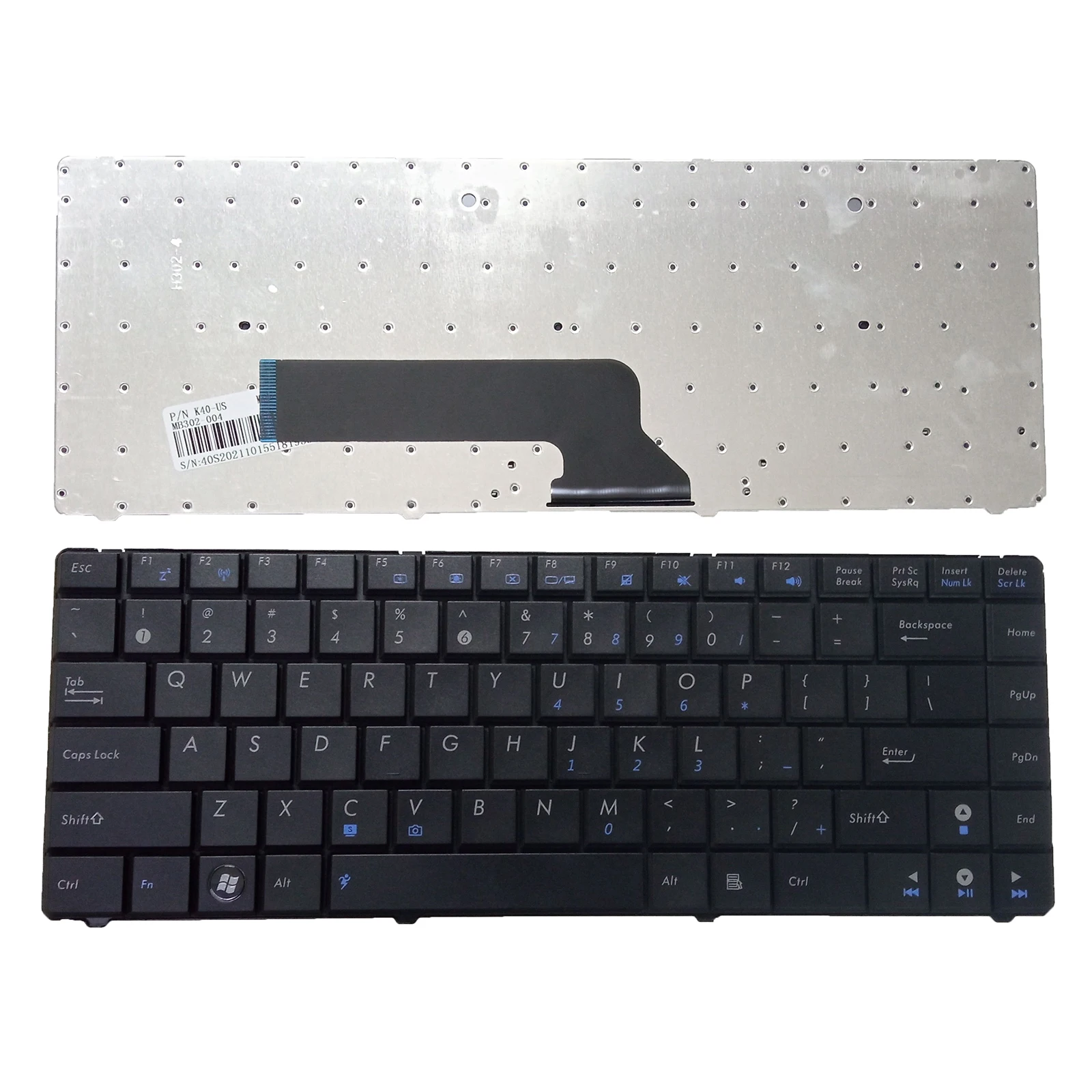

US Laptop Keyboard for ASUS K40 K40IN K401N X8AC X8AIN K40AB A41I X8AIP 0KN0-CX1UK01 no pointer no backlight