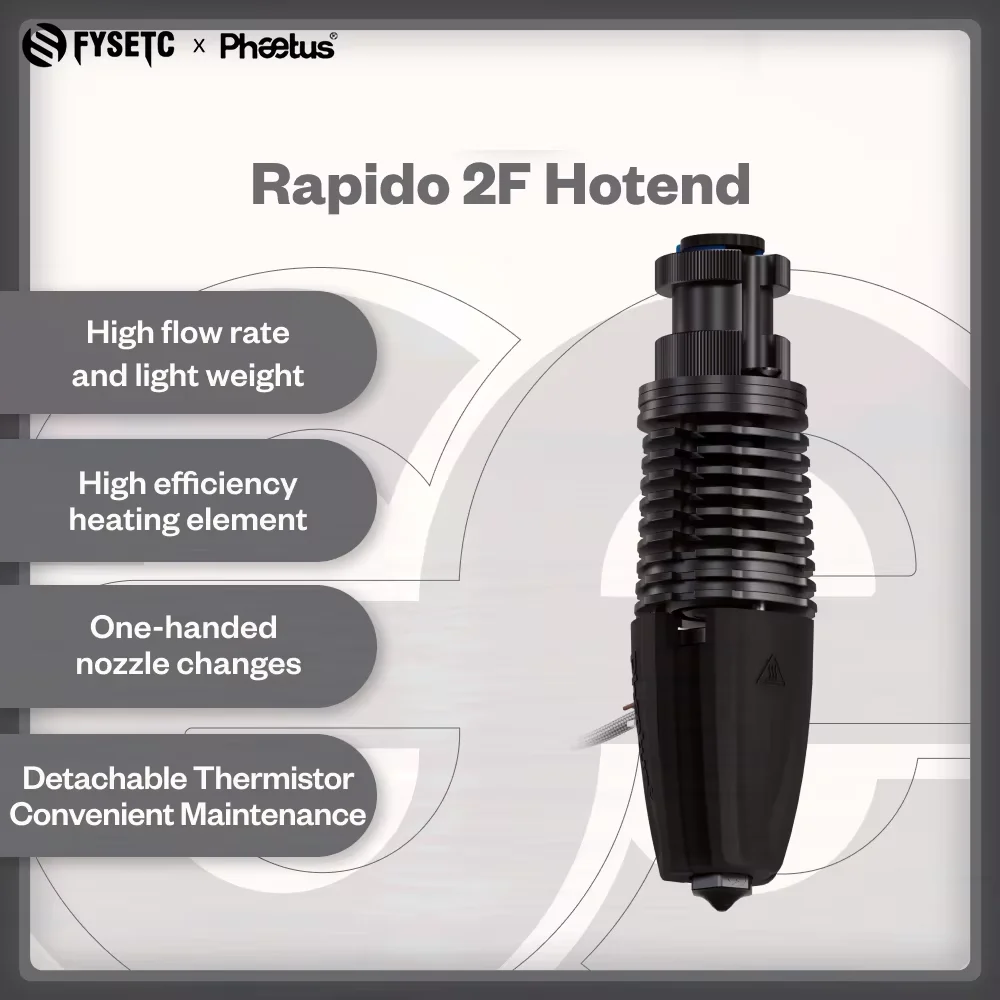 Para Phaetus Rapido 2F Hotend 1,75mm elemento calefactor de alta eficiencia impresión más rápida piezas de impresora 3D ﻿