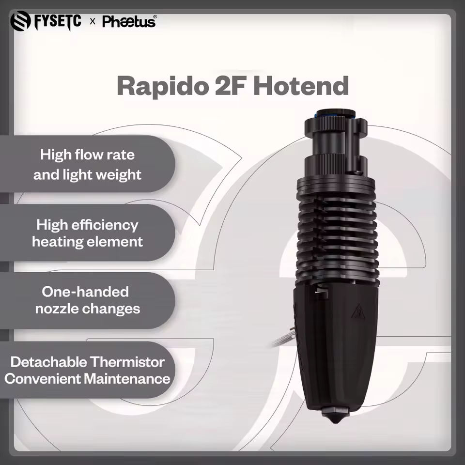 PHAETUS Rapido 2F Hotend.