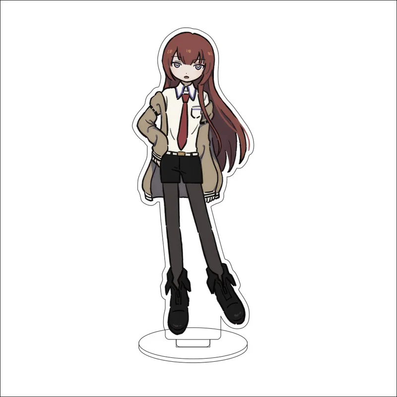 أنيمي ستينز بوابة تأثيري حامل نموذج لوحة Okabe Rintarou Makise Kurisu حلية الشكل حامل الهدايا