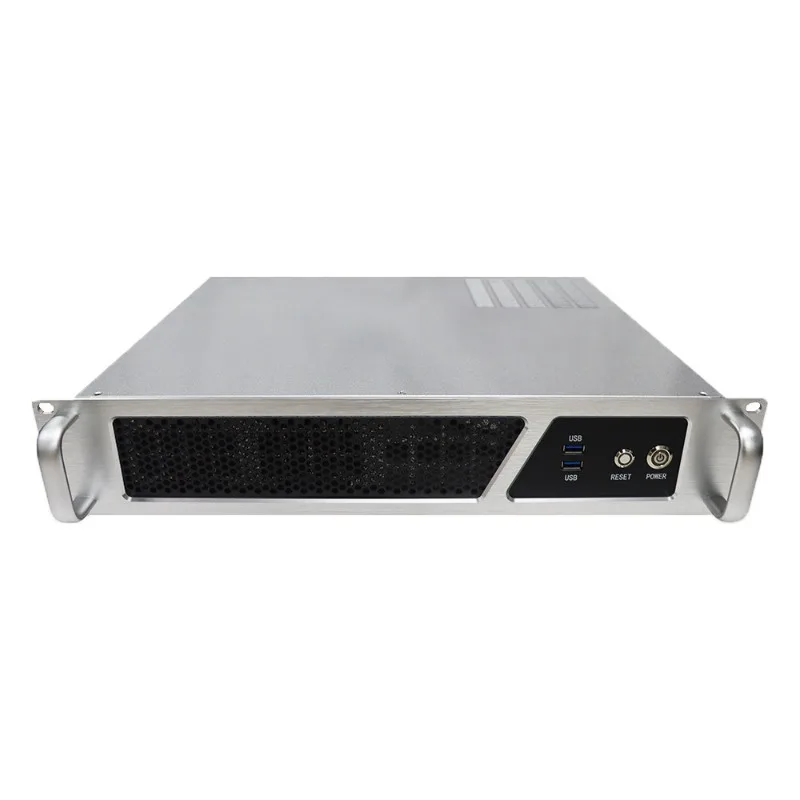 2U Industrial Rackmount Case 380mm Short Aluminium Panel MATX Dustproof