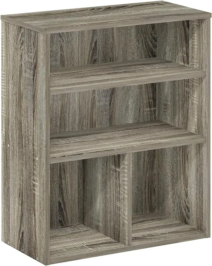  Pasir 3 Tier Display Bookcase French Oak Bookshelf Storage  Bookshelf Organizer