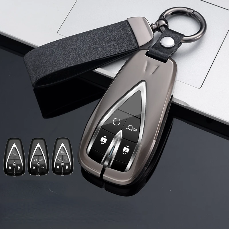 

Suitable For Chang An UNI-T UNI-V UNI-K 2020-2023 Zinc Alloy + Leather + TPU Car Remote Key Case Cover