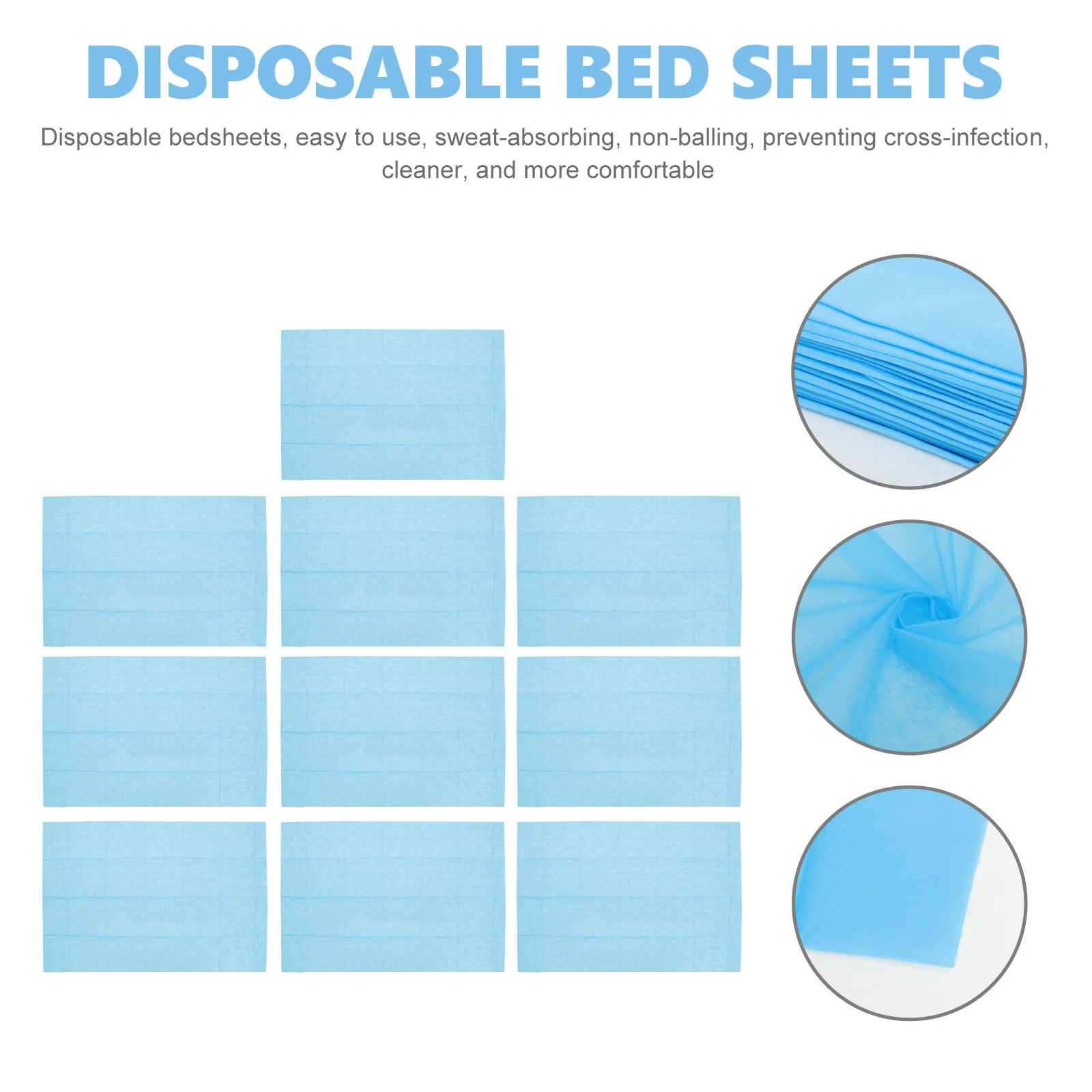 

10Pcs Disposable Nursing Bed Sheets Soft Breathable Skin-Friendly for Beauty Salon Massage Spa Hospital Elderly Care Bed