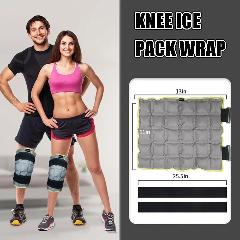 

Пакет со льдом для колена при травмах. Многоразовый горячий и холодный гелевый бандаж для колена при хирургическом вмешательстве. Облегчение боли при травмах, отеках.
