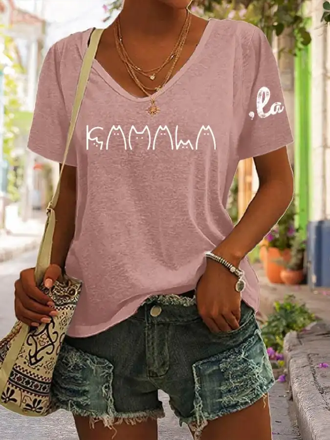 Women's La Printed Short-Sleeved T-Shirt