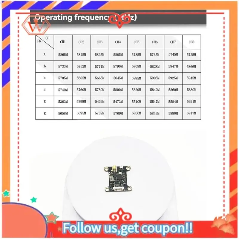 

Durable FPV 5.8G 1.6W VTX 48CH 1600Mw Supports Smartaudio 2-6S FPV Audio Video Transmitter For FPV Racing RC Drone