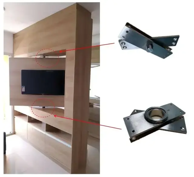 Contemporary Corner TV Bracket for Living Rooms: 360-Degree Swivel
