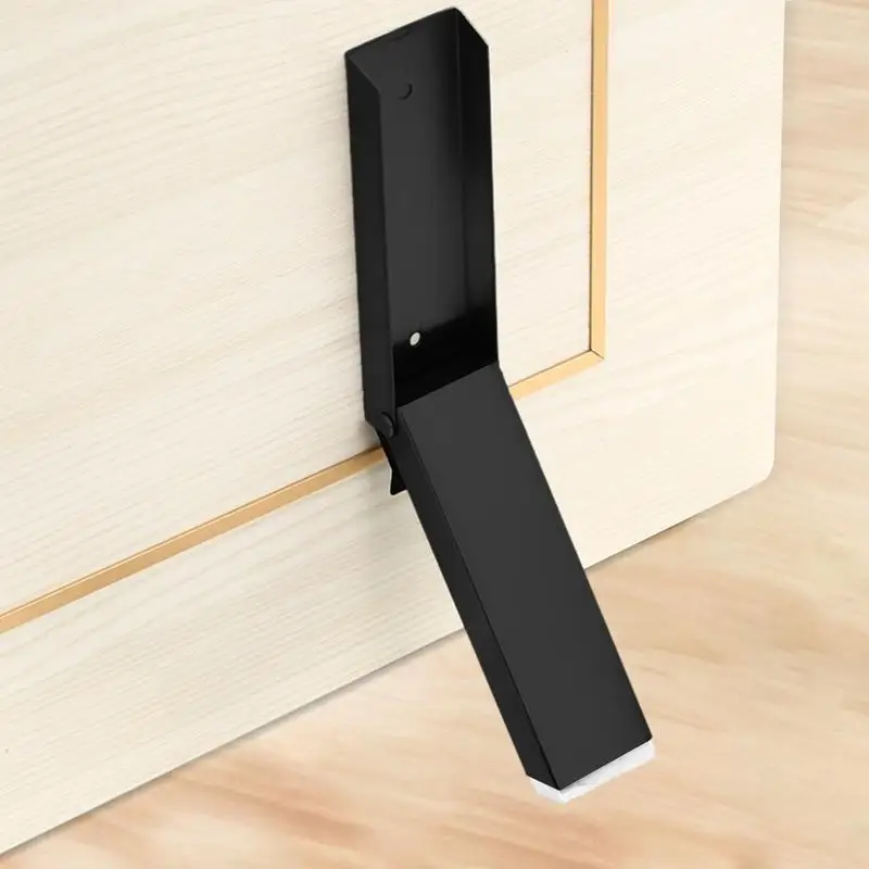 Foldable Door Stopper Anti-Theft Door Fixer Outdoor Door Bedroom Self-Adhesive Door Buffer Punch-Free Windproof Mute Door Stop