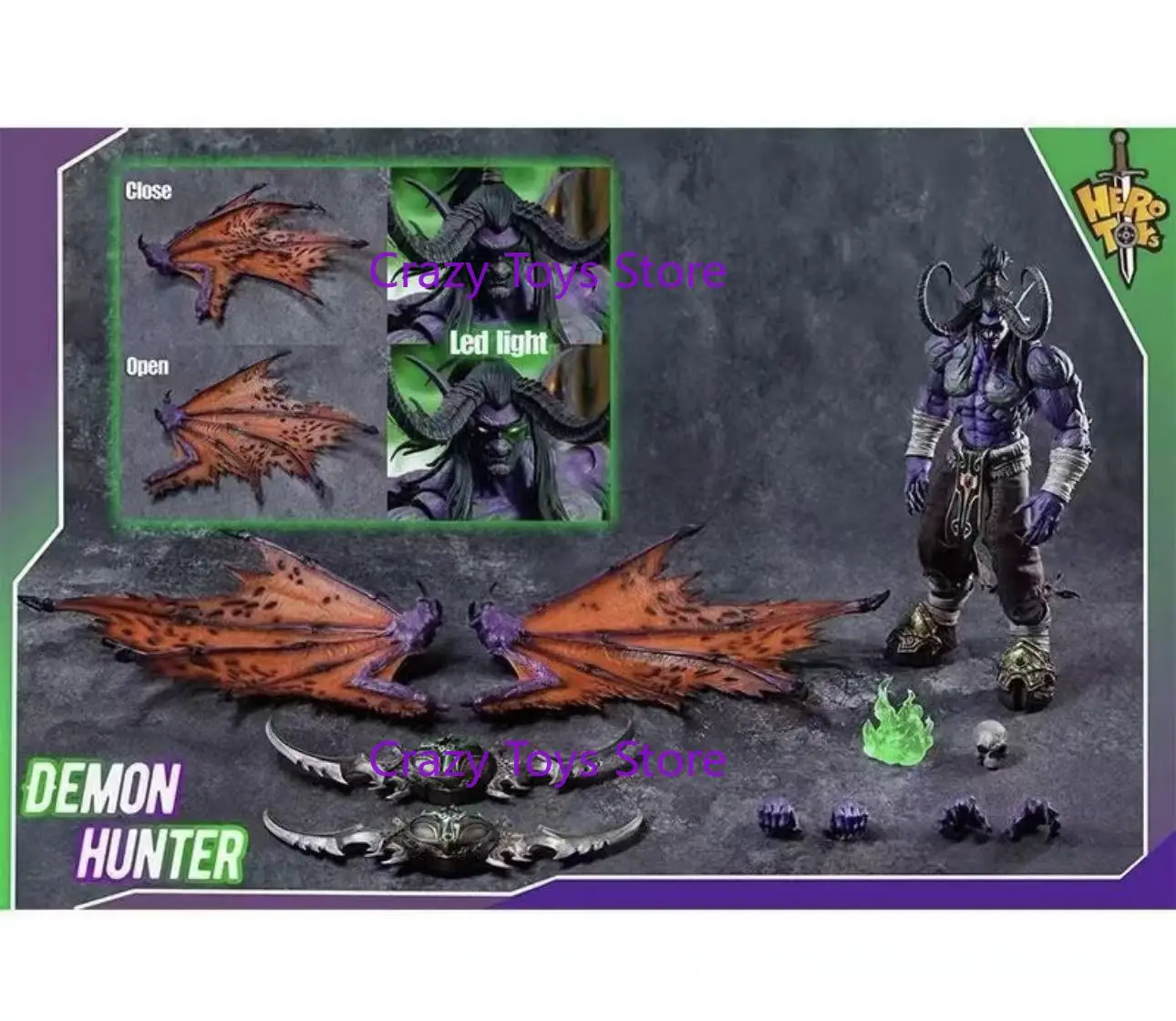 In Voorraad HERO SPEELGOED 1/10 Demon Hunter Limited Edition Regular Edition Illidan Stormrage Action Figure Collection Model Speelgoed