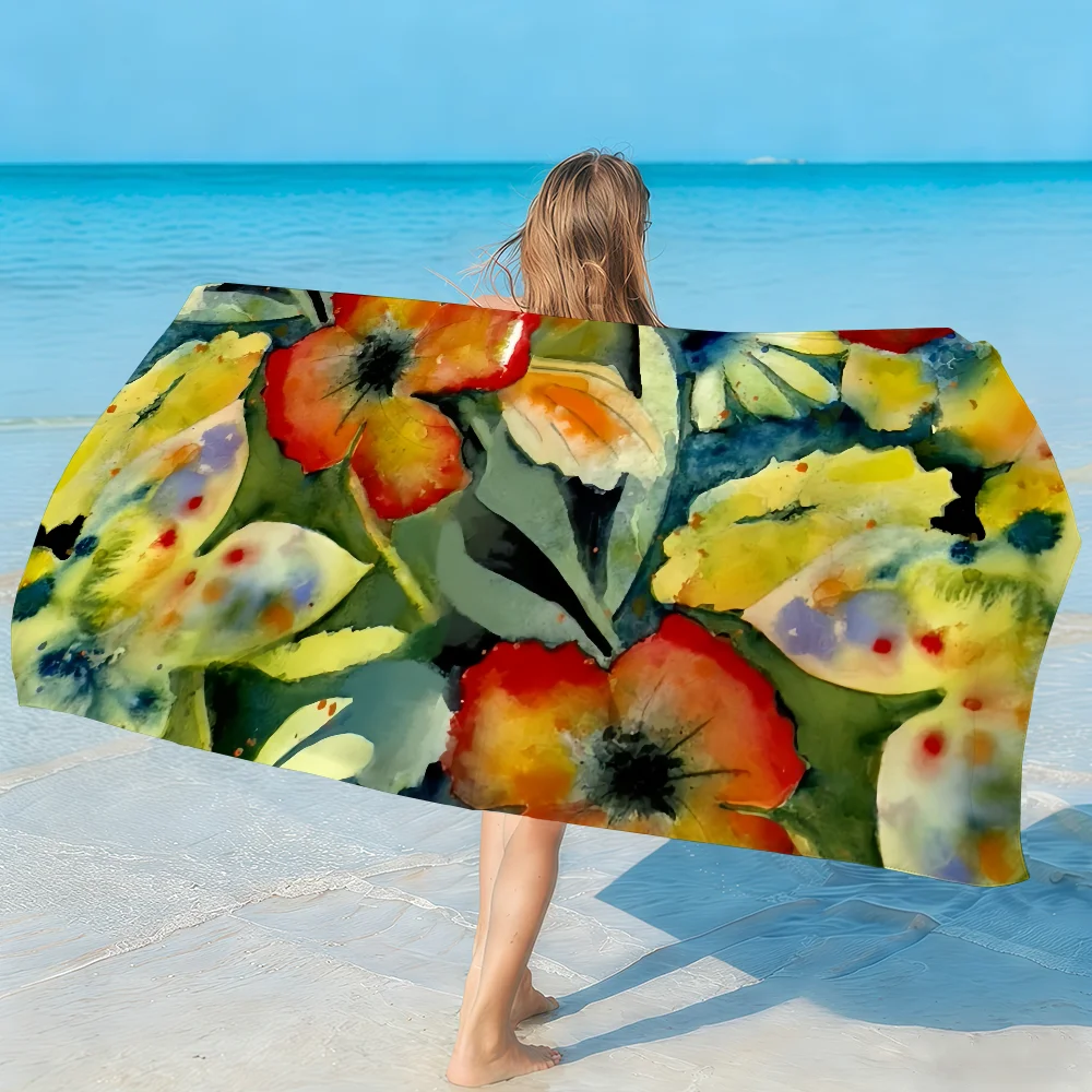 Singer A-Adrianne Lenker Towel Soft Lightweight Anti-Sand Large Beach Towel Quick-Drying Bath Sports Family