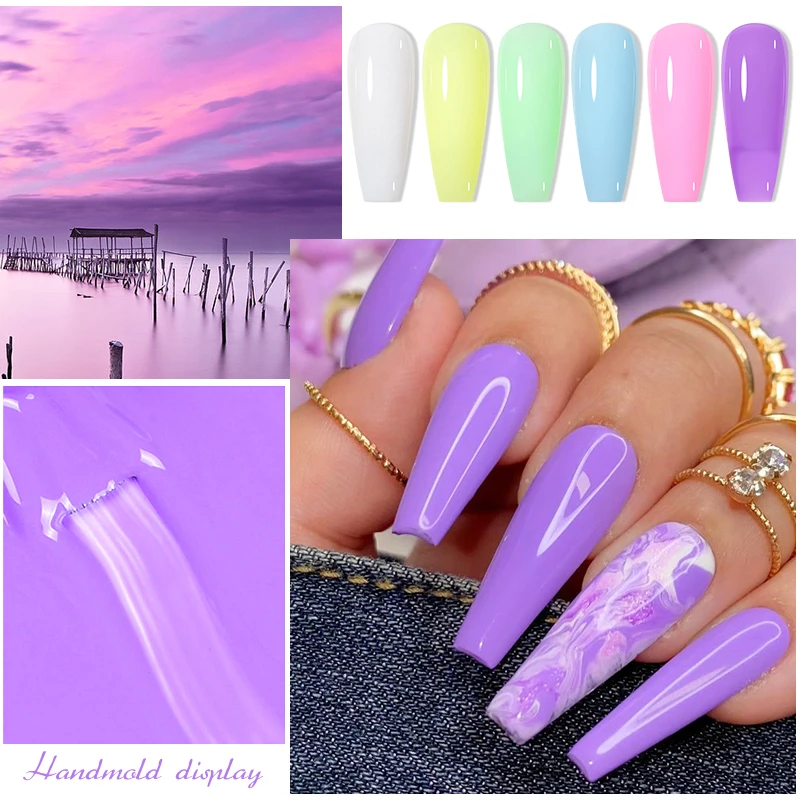 Mtssii-Verhéritage à Ongles Gel Base Caoutchouc Shoous, Rose, Vert, Bonbon d'Été, Semi Continu, LED UV, Nail Art, VarjuvenSoak Off, 7ml