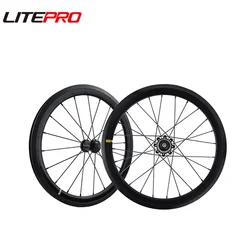 Litepro JKlapin 16Inch 349 External 7Speed 30MM 6Pawls Wheelset 74x112MM 4 Bearing Alloy Wheels Rims For Brompton Bicycle