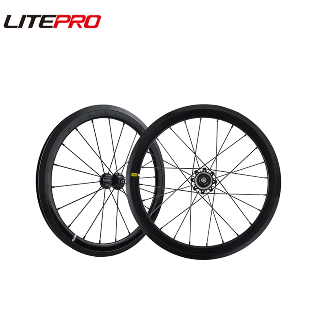 Litepro JKlapin 16Inch 349 External 7Speed 30MM 6Pawls Wheelset 74x112MM 4 Bearing Alloy Wheels Rims For Brompton Bicycle