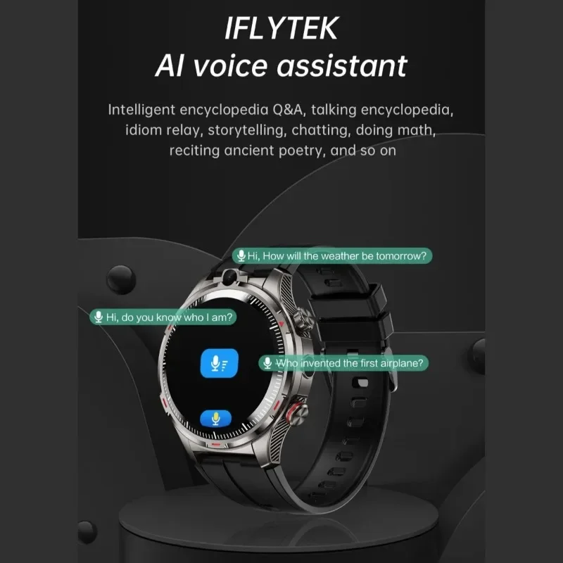 ساعة ذكية LW12 Android 9.0 4G محدثة بطاقة Sim 1.43 بوصة Amoled Smartwatch مع كاميرا مزدوجة GPS Position WIFI Apps Dwonload #6