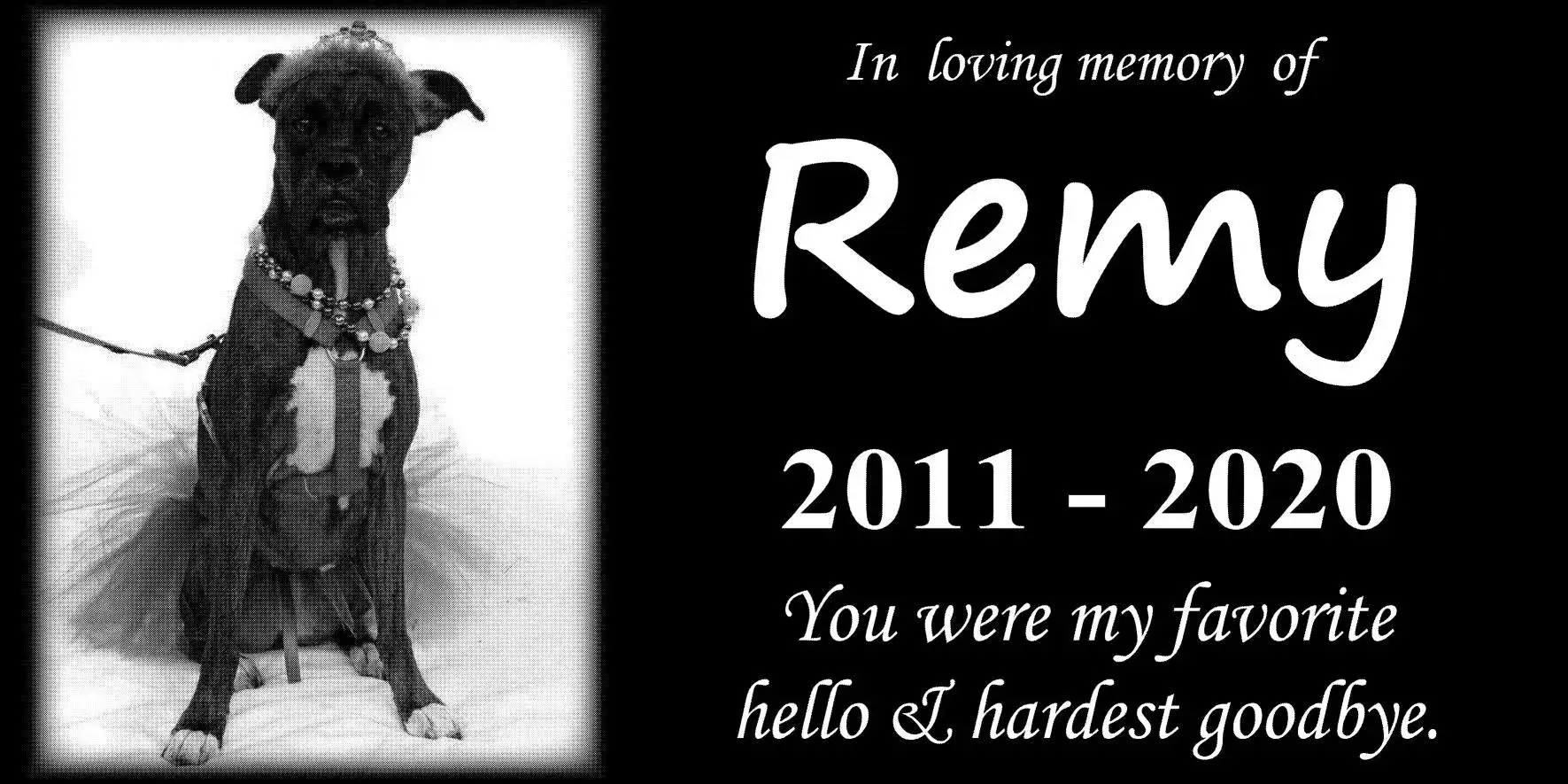 

Natural Granite Personalized Pet Memorial Stone, Creative Pets Tombstone, 30X15CM