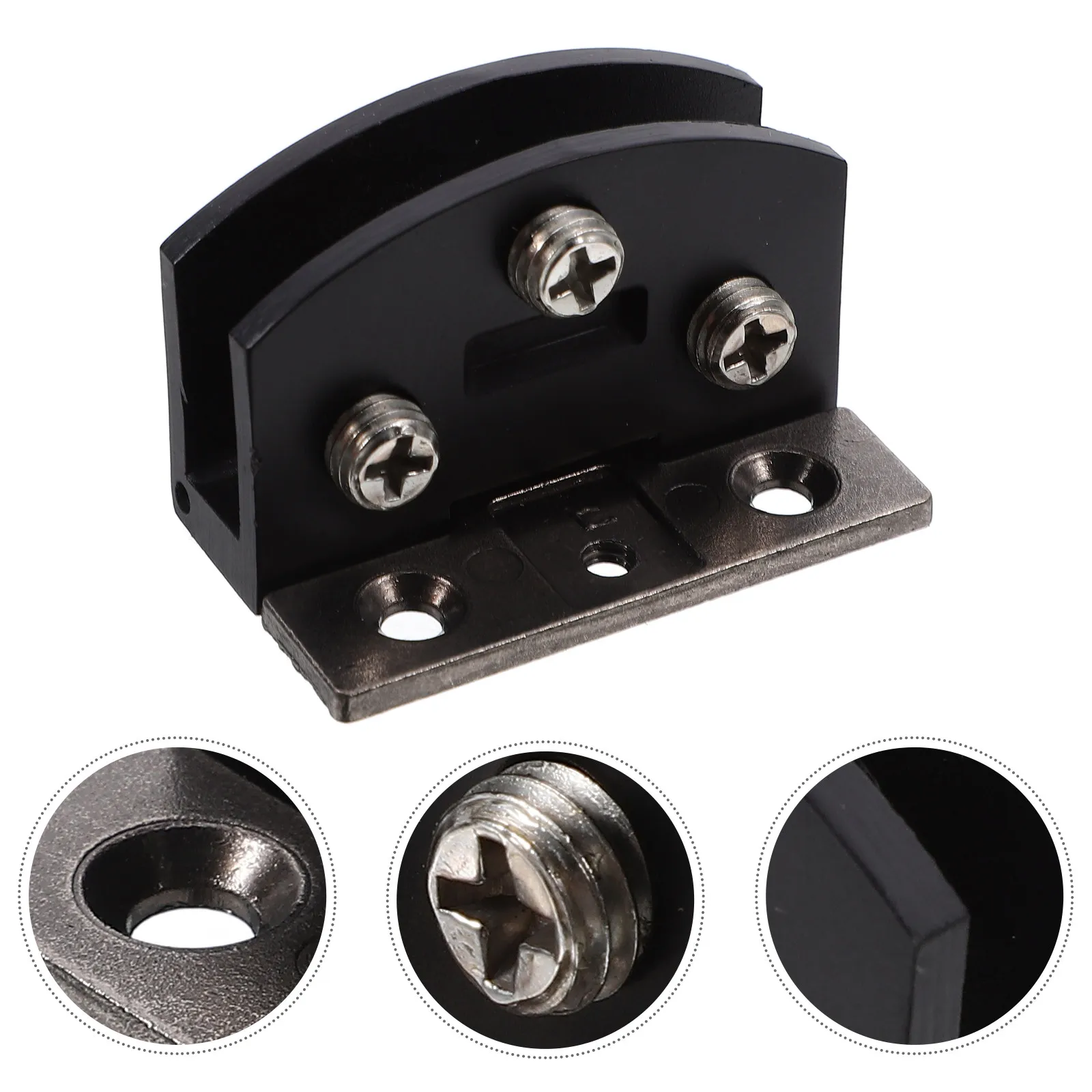 Glass Shower Door Hinges 4 Pack Stainless Steel Clamps Heavy Duty Corrosion Resistant for Home Hotel