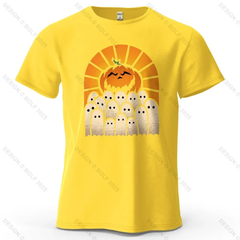 Fun Halloween Party Printed Men's and Women's Fashion Trend Short Sleeved Summer New Soft Skin Friendly Round Neck T-shirt